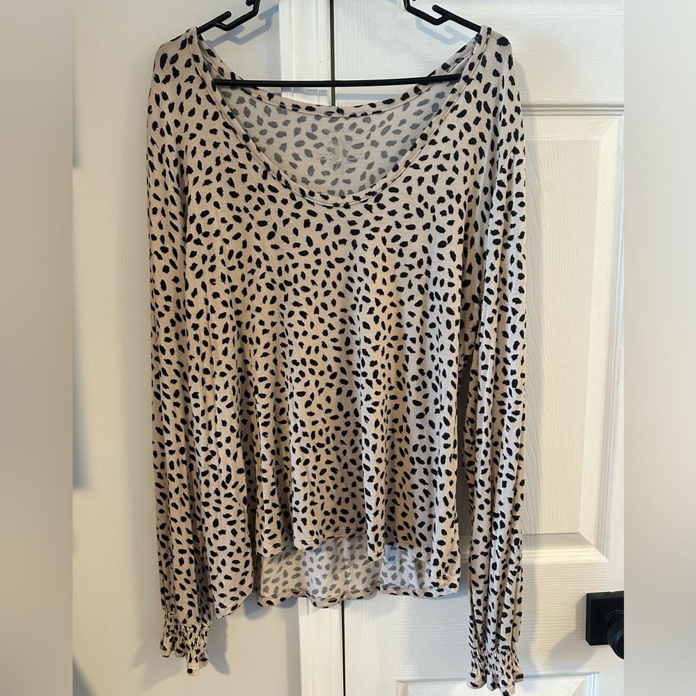 Cheetah print blouse